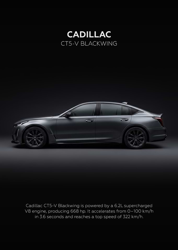 Cadillac CT5-V Blackwing Side Car Dark