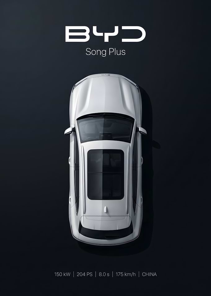 BYD Song Plus Top View