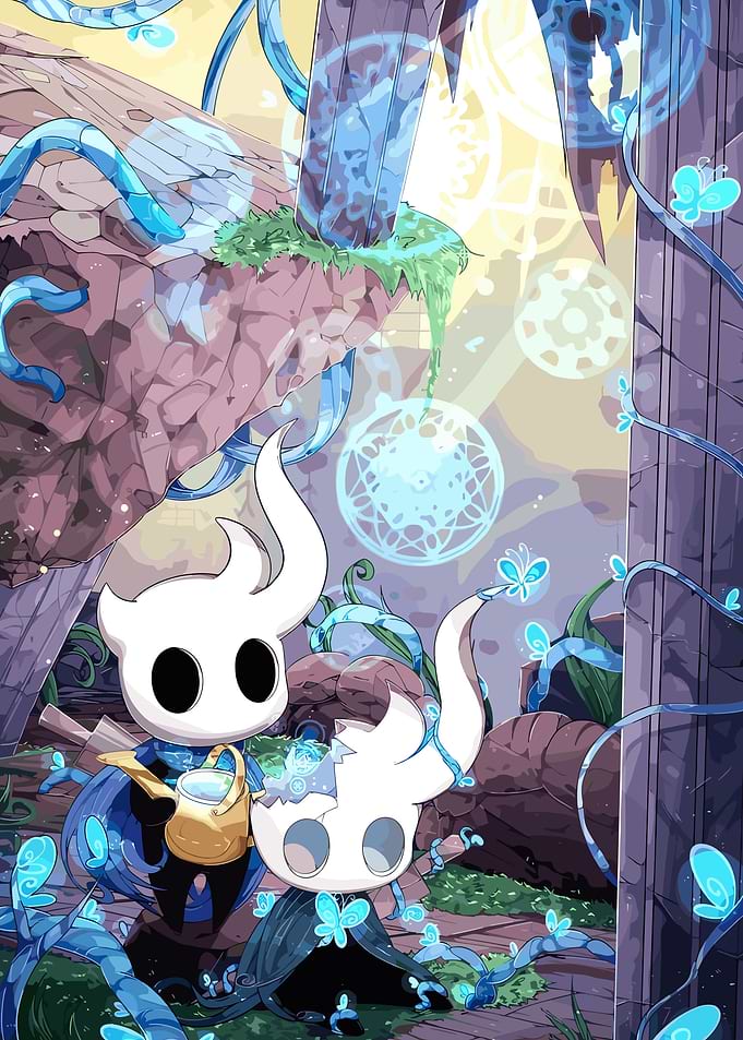 Hollow Knight Characters Watering Plants