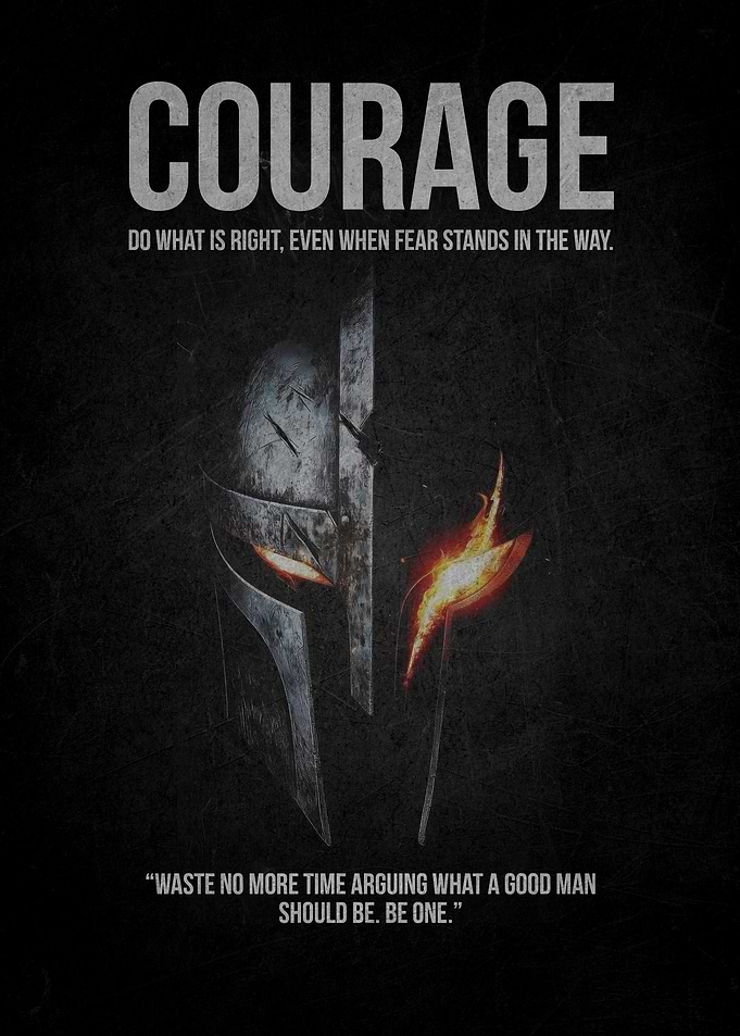 Courage Motivational Poster