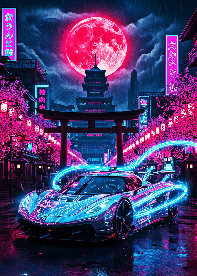 Cyberpunk Japanese Car