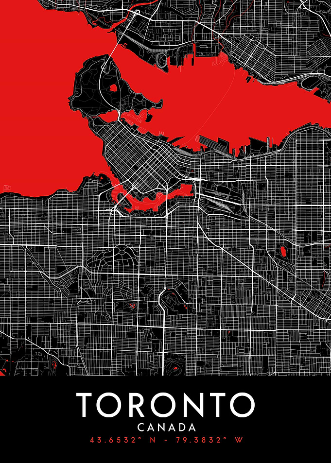 Toronto Dark Map