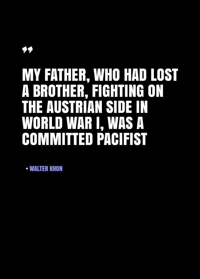 Quote about a pacifist father