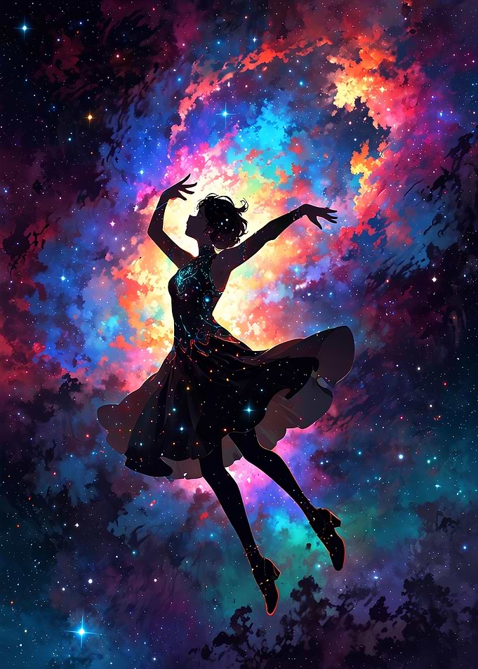 Dancer in a Cosmic Nebula