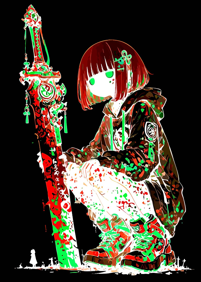Anime Girl with Sword