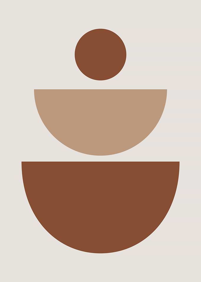 Abstract Geometric Shapes in Earth Tones