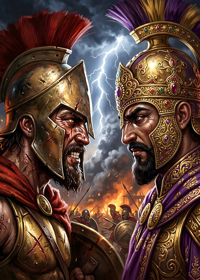 Spartan Warrior vs. Persian King