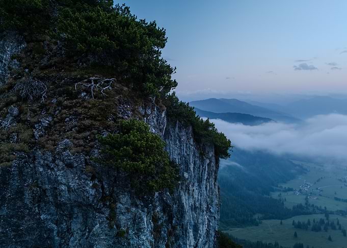 Misty Mountain Cliff Overlook