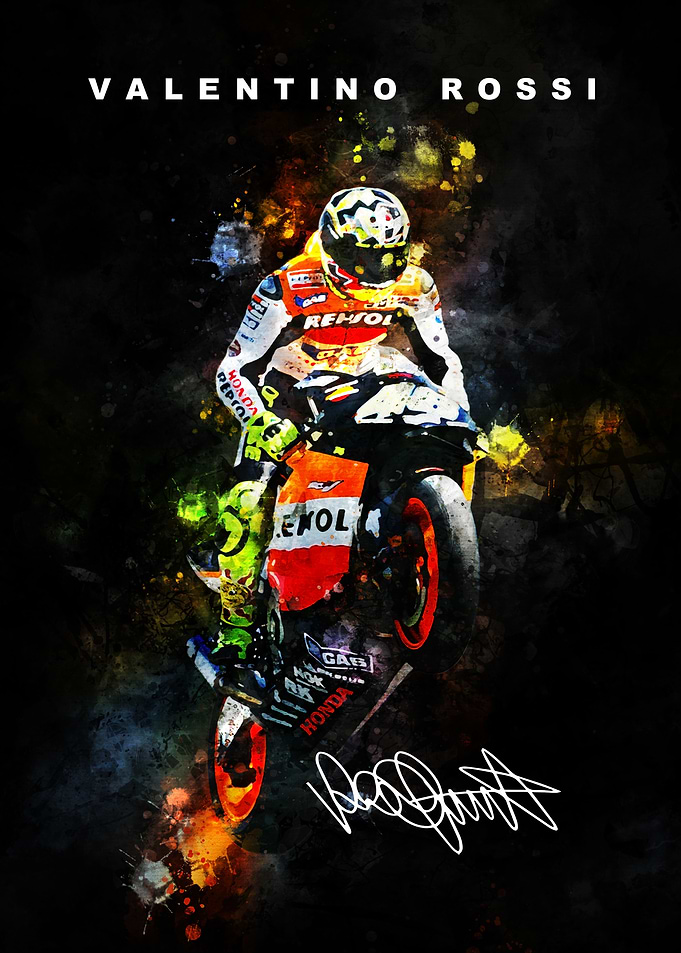 Valentino Rossi Motorcycle Art