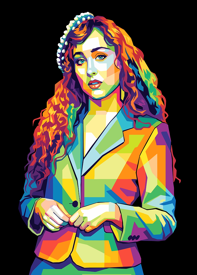 Colorful Pop Art Portrait of a Chappell Roan