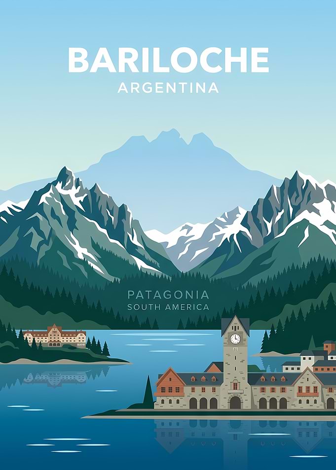 Bariloche, Patagonia Travel Poster