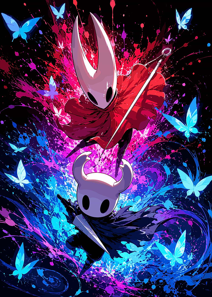 Hollow Knight Characters with Butterflies