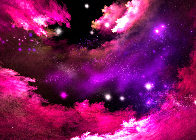 Vibrant Pink and Purple Nebula