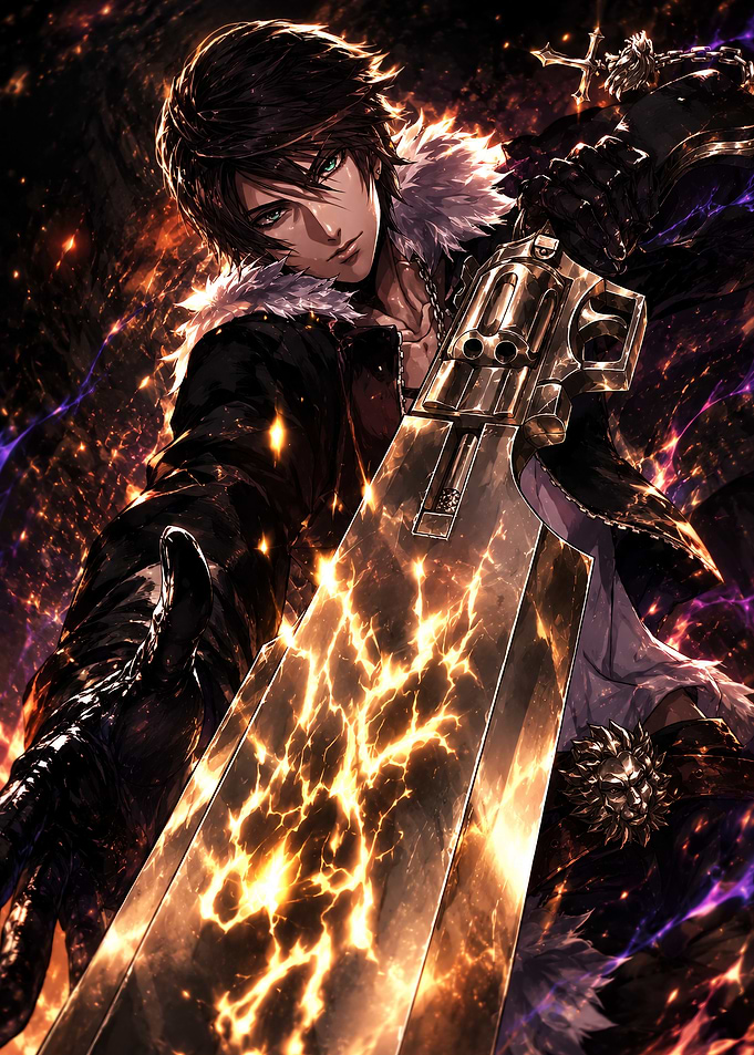 Squall Leonhart with Poster