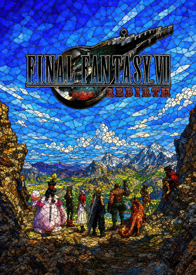 Final Fantasy VII Rebirth Stained Glass Art