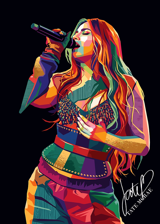 Colorful Pop Art Singer
