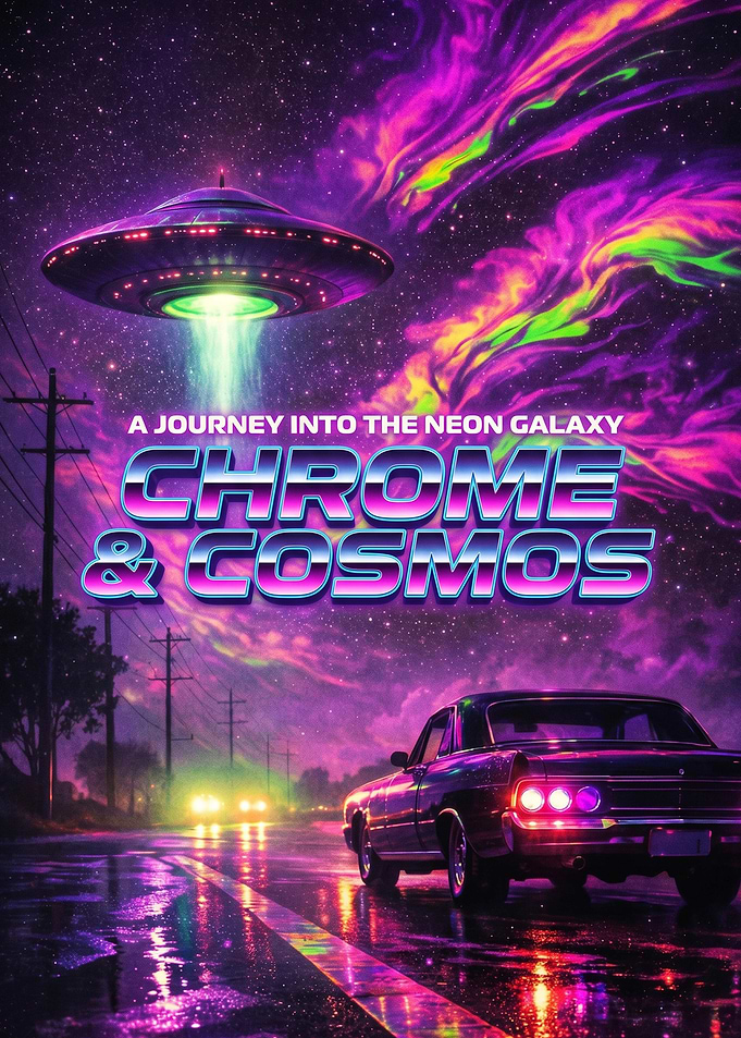 Chrome & Cosmos Retro Sci-Fi Art