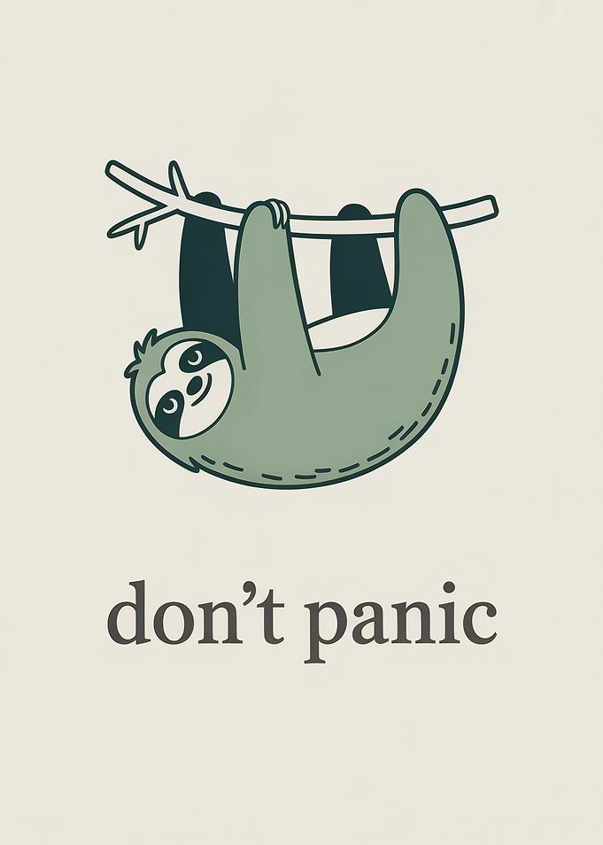 Cute Sloth Don't Panic