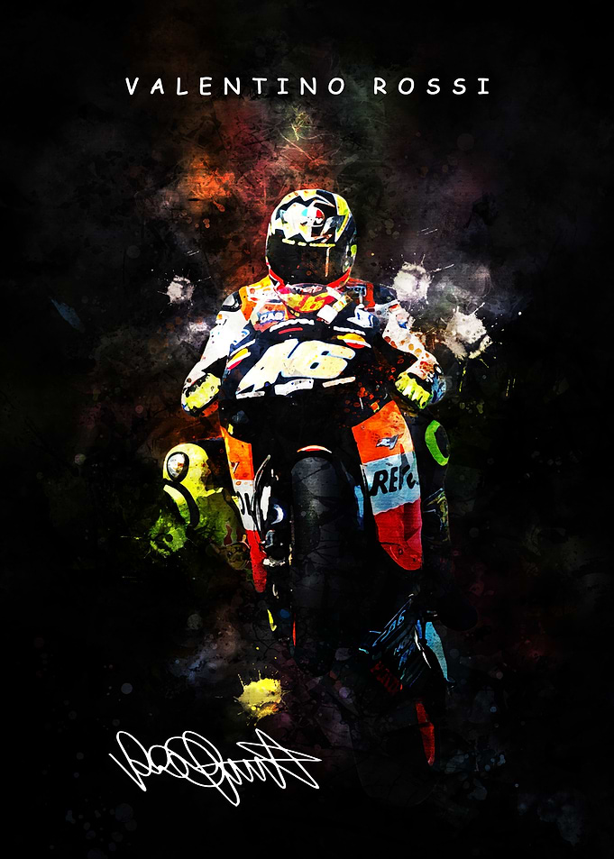 Valentino Rossi Motorcycle Art