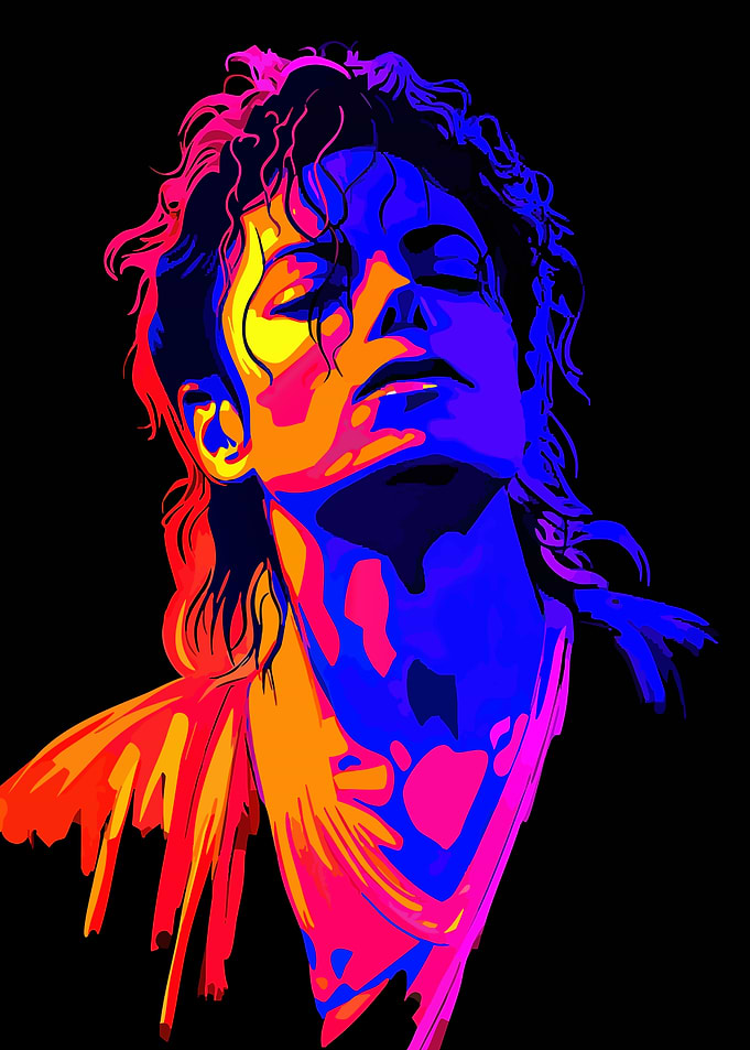 Pop Art Portrait of Michael Jackson