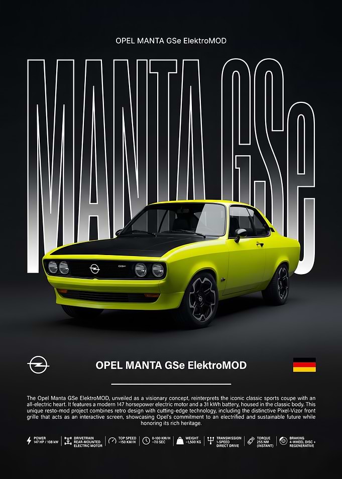 Opel Manta GSe ElektroMOD Concept Car