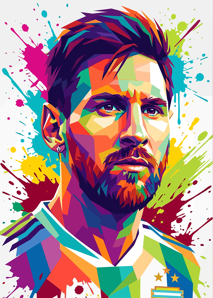Lionel Messi Pop Art Portrait