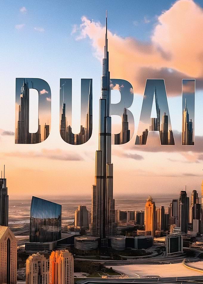 Dubai Skyline with Burj Khalifa