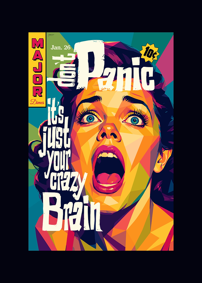 Woman's Face in Pop Art Style