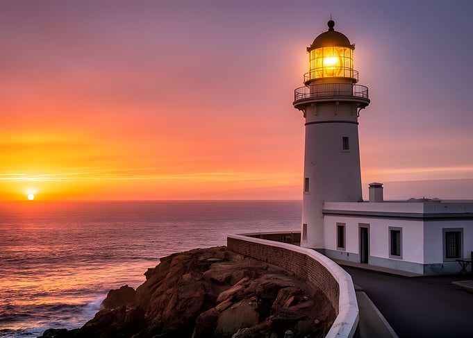 Lighthouse at Sunset