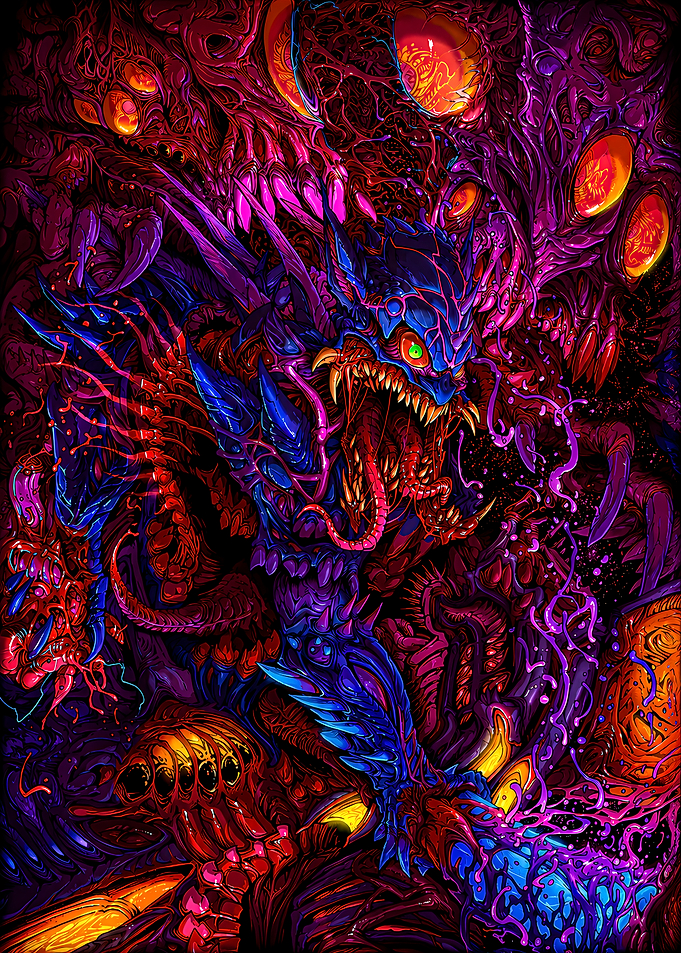 Demonic Creature with Glowing Eyes