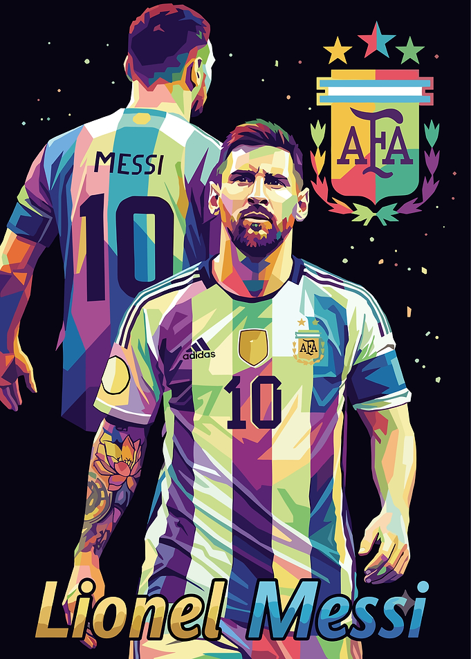 Lionel Messi Argentina Pop Art