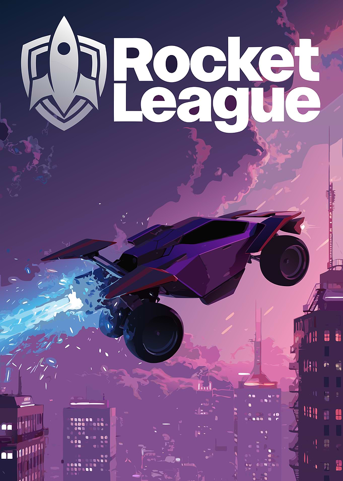 Rocket League Car in Cityscape