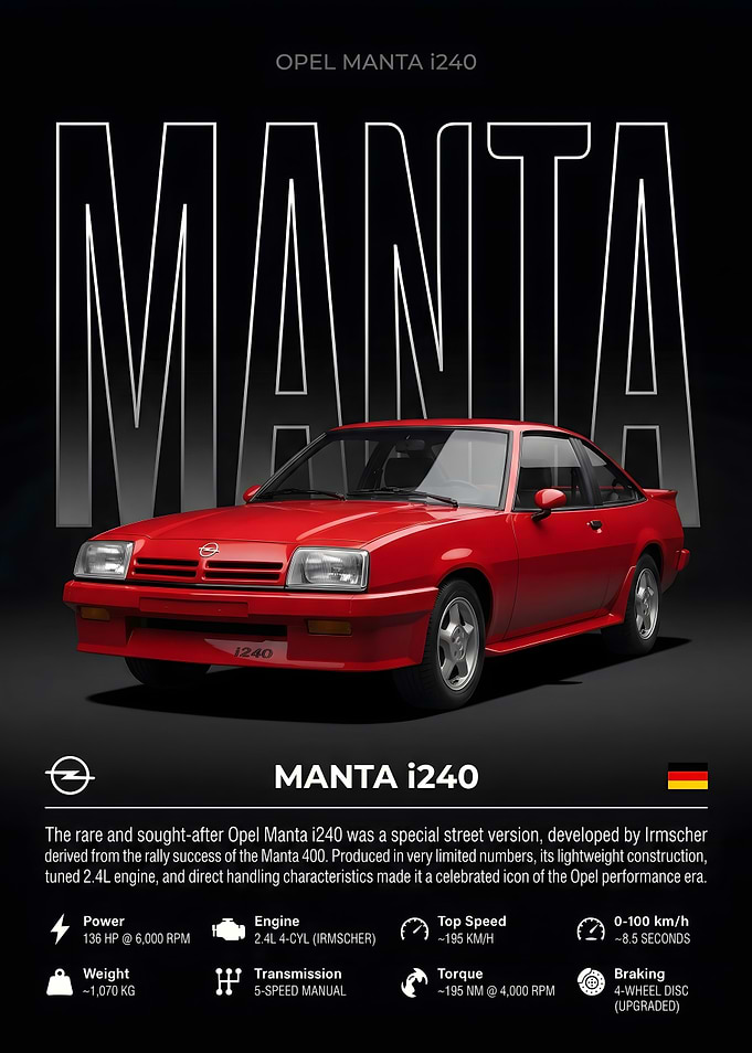 Opel Manta i240 Poster