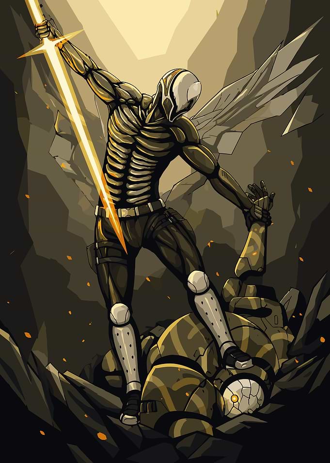 Warframe Cybernetic Warrior Victorious