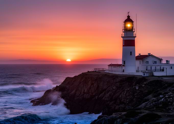 Lighthouse at Sunset