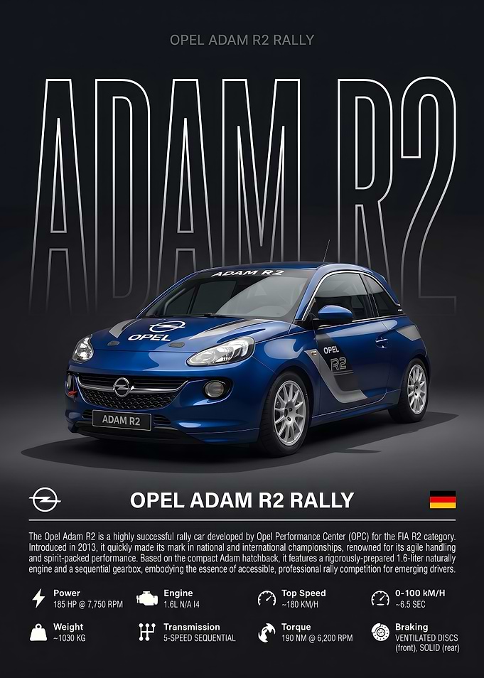 Opel Adam R2 Rally Car