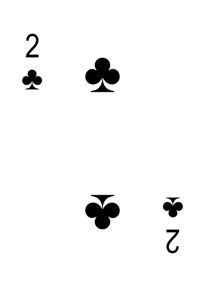 2 of Clubs Playing Card