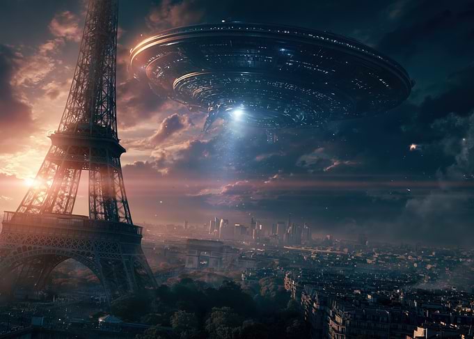 Alien Invasion Over Paris