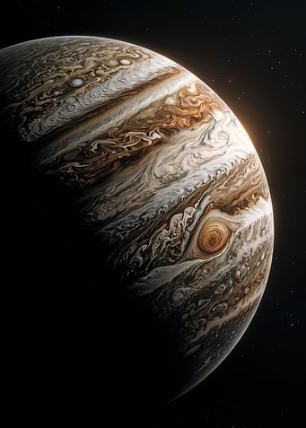 Planet Jupiter From Outer Space