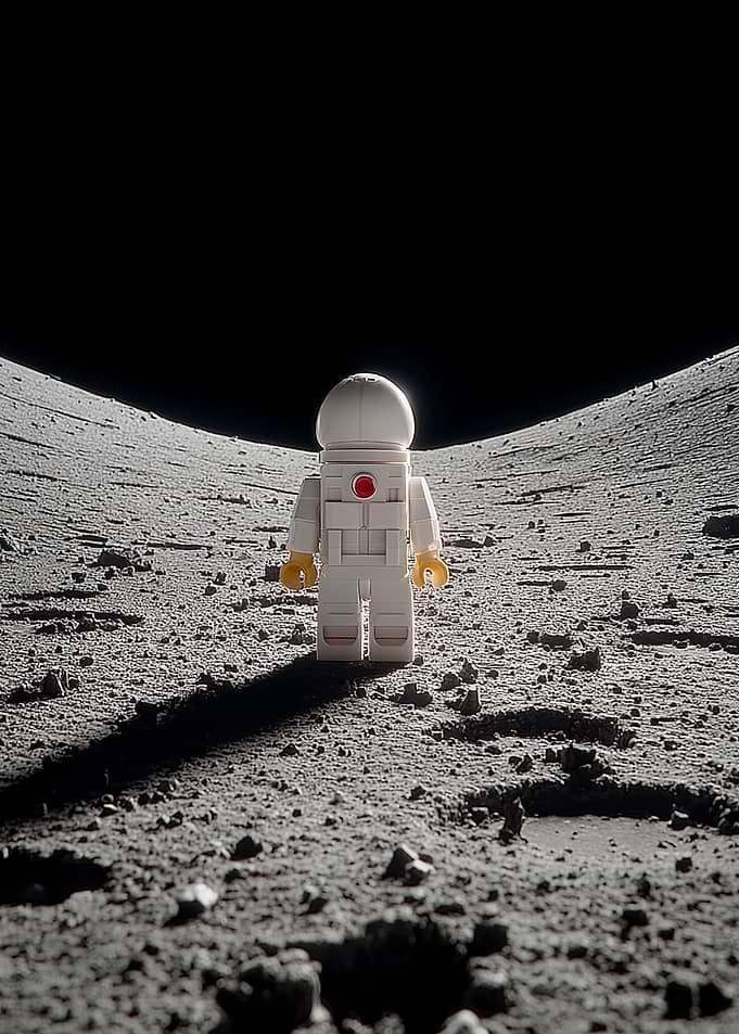 Lego Astronaut on the Moon