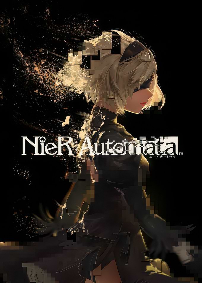NieR Automata 2B Glitching Art