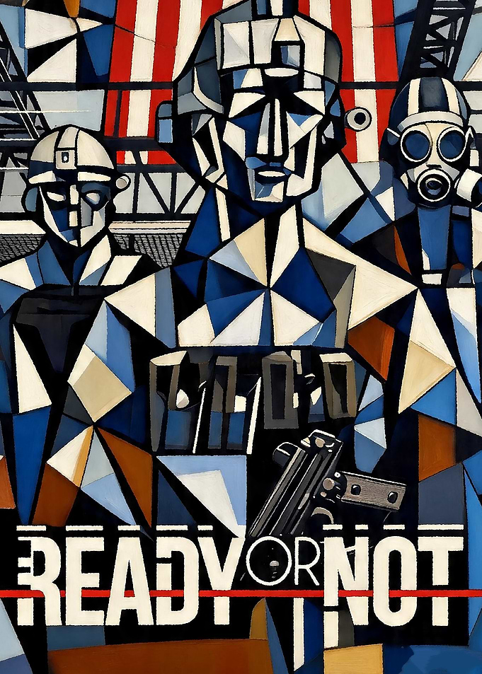 Ready or Not Cubist Military Poster