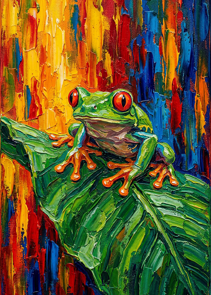 Red-Eyed Tree Frog on a Leaf