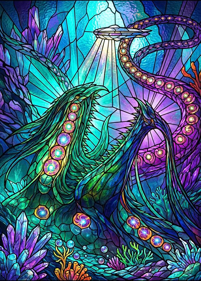 Stained Glass Subnautica Game Art