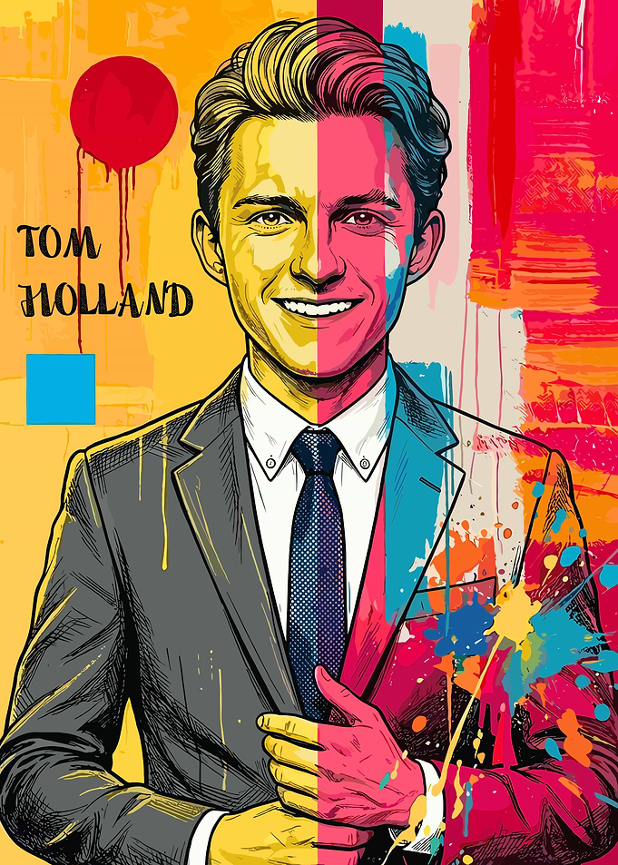 Tom Holland Pop Art Portrait