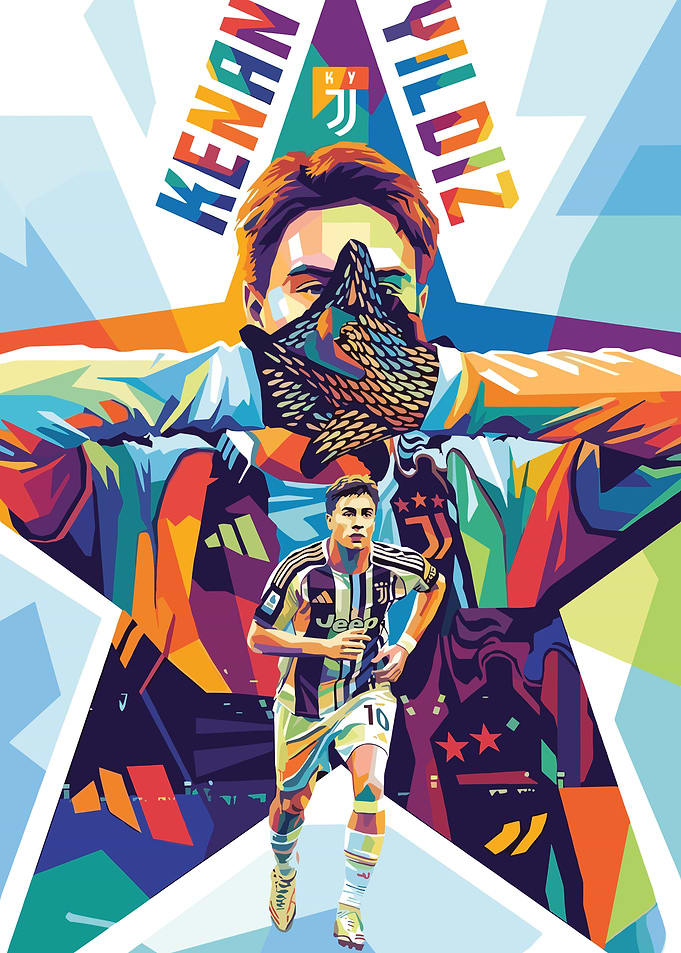 Kenan Yildiz Juventus Pop Art