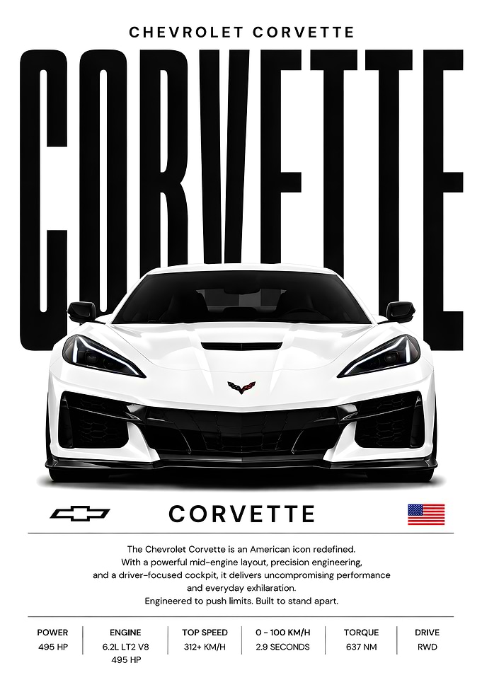 Chevrolet Corvette C8 Poster