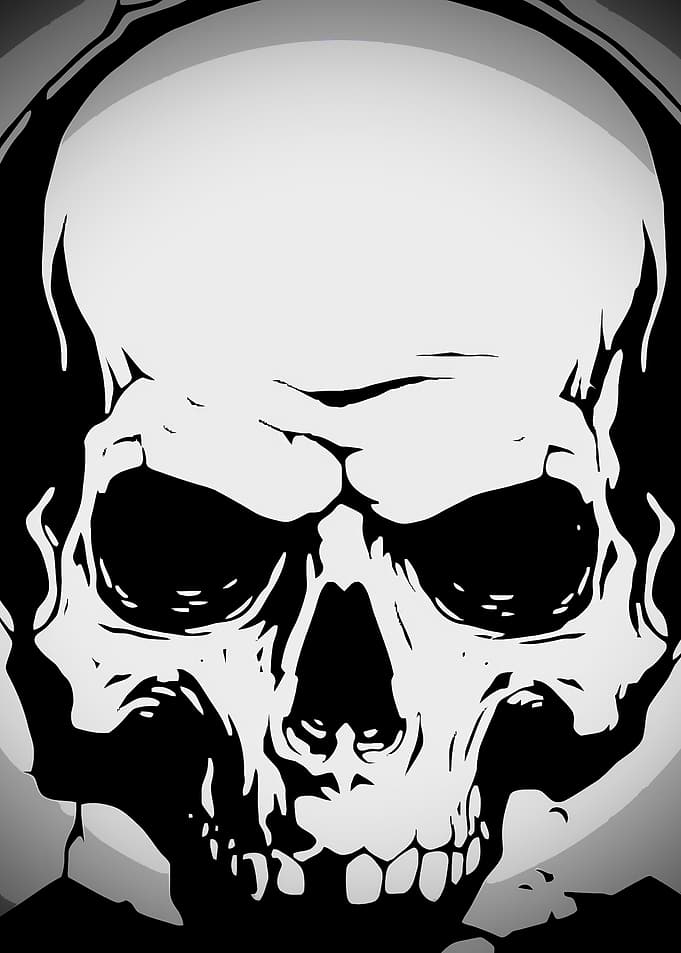 Grim Reaper Skull Illustration