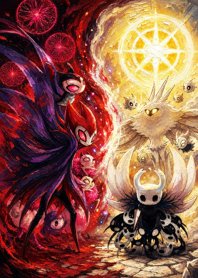 Hollow Knight Characters in Cosmic Battle