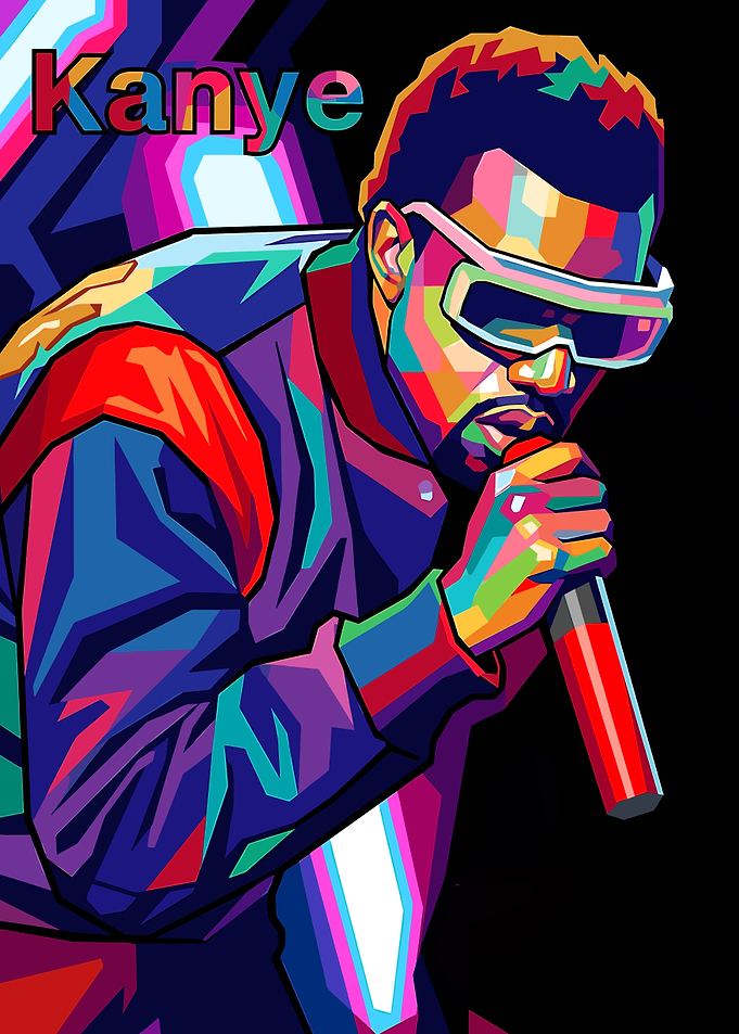 Kanye West Pop Art Portrait